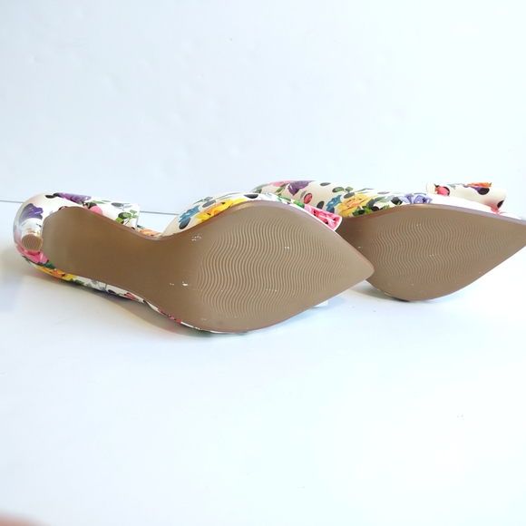 Betsey Johnson Floral Polka Dot D'orsay 4" Heels Indie Sleeze Stiletto Size 7.5 - Picture 11 of 11